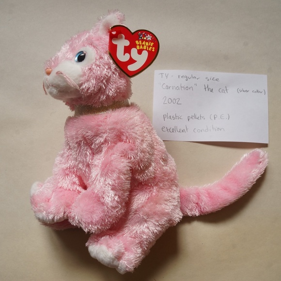 Ty - beanie baby - carnation the cat (2002) - Picture 1 of 3